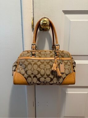 Coach Signature Hampton Boston Satchel.